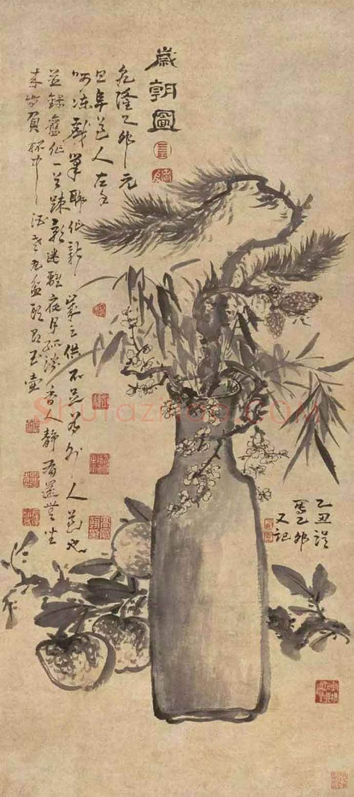 史上最全《岁朝清供图》:潘天寿、张大千、梅兰芳等 | 书画学堂