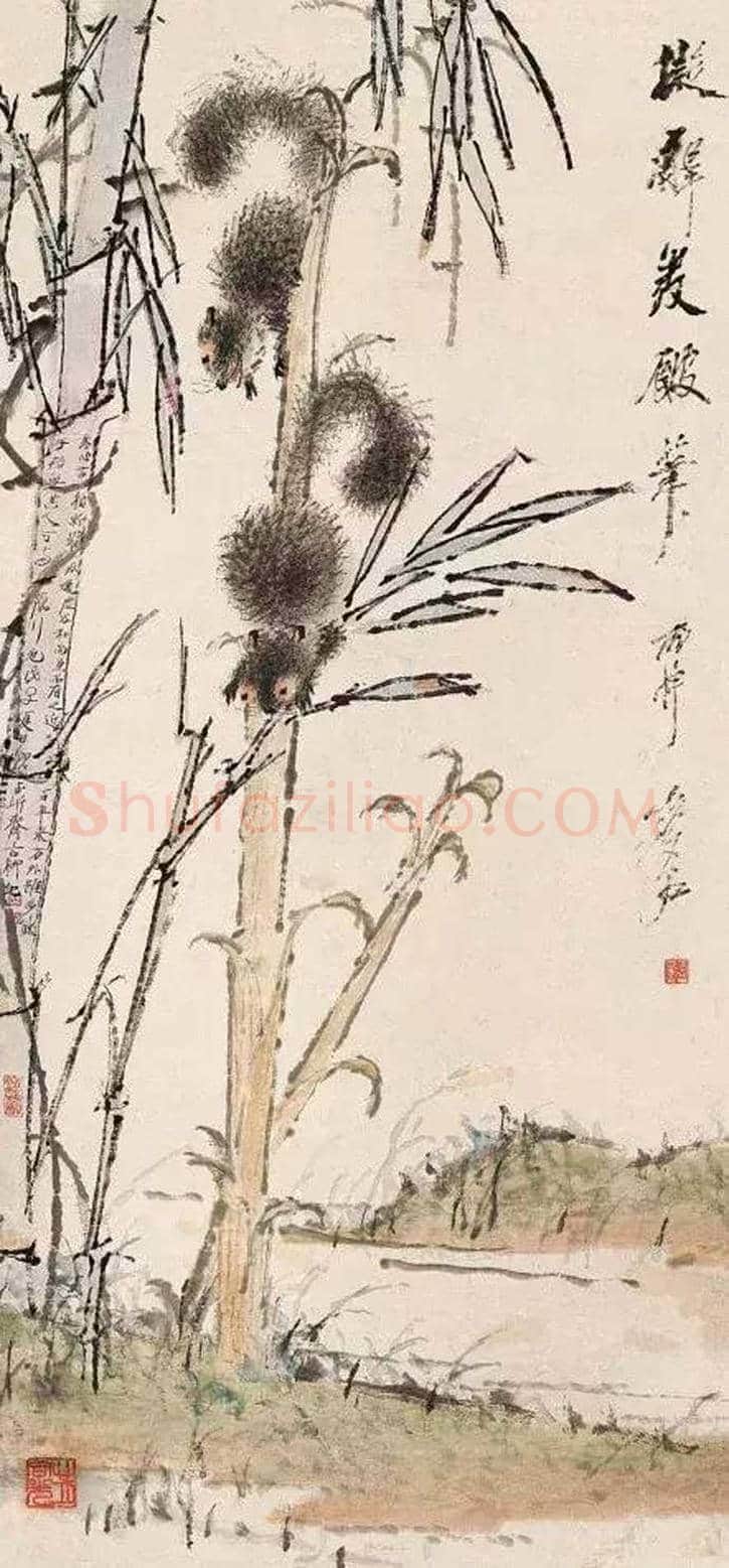 虚谷笔下的松鼠和金鱼欣赏 | 书画科普