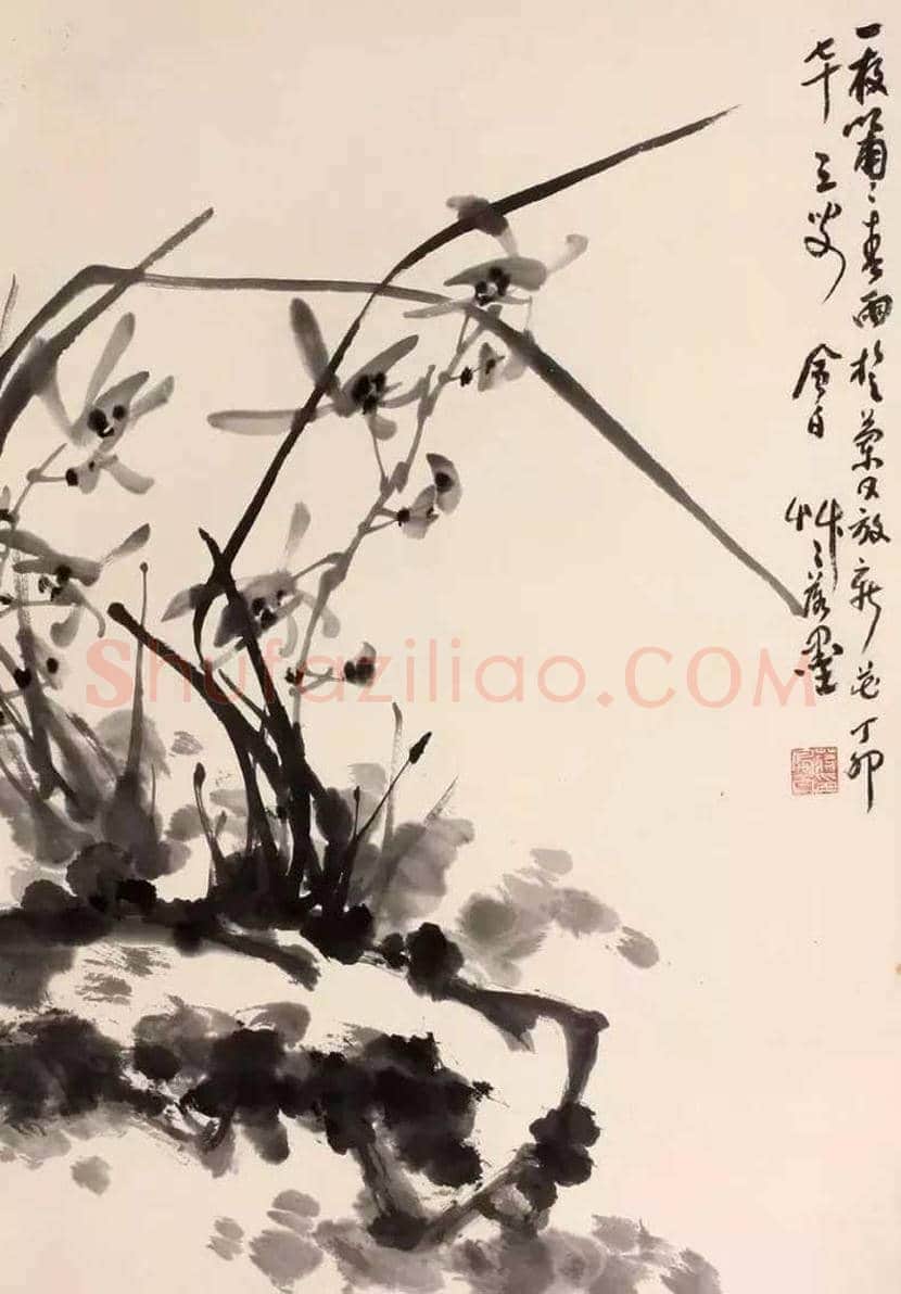 蒋风白兰竹作品欣赏 | 书画讲解