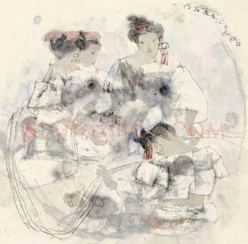 周思聪人物画作品欣赏 | 书画讲解