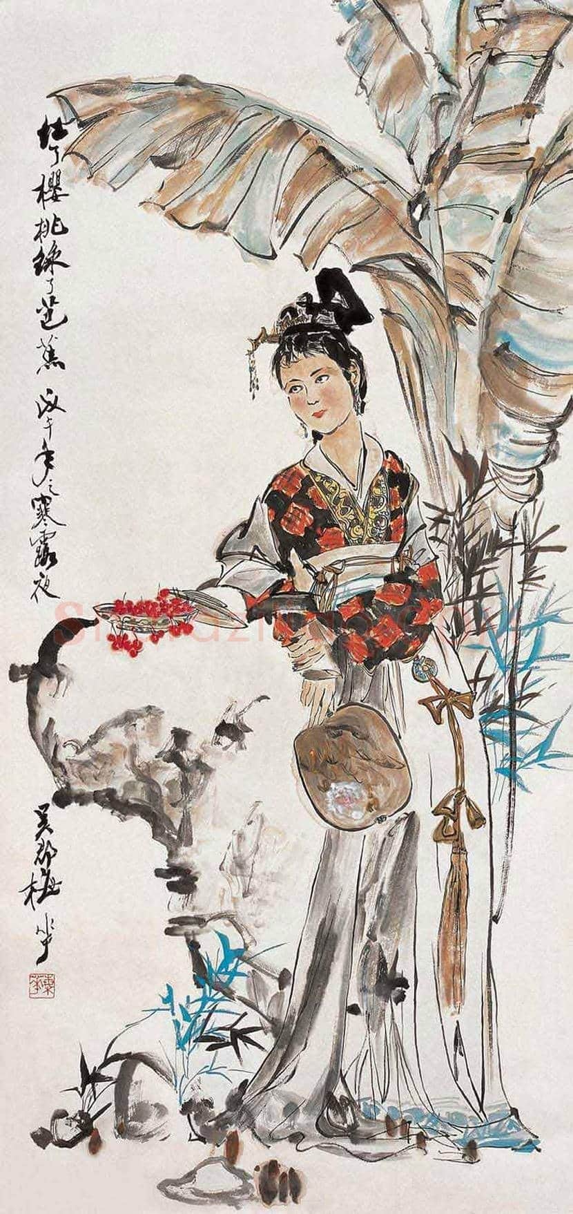 颜梅华人物画欣赏 | 书画百科