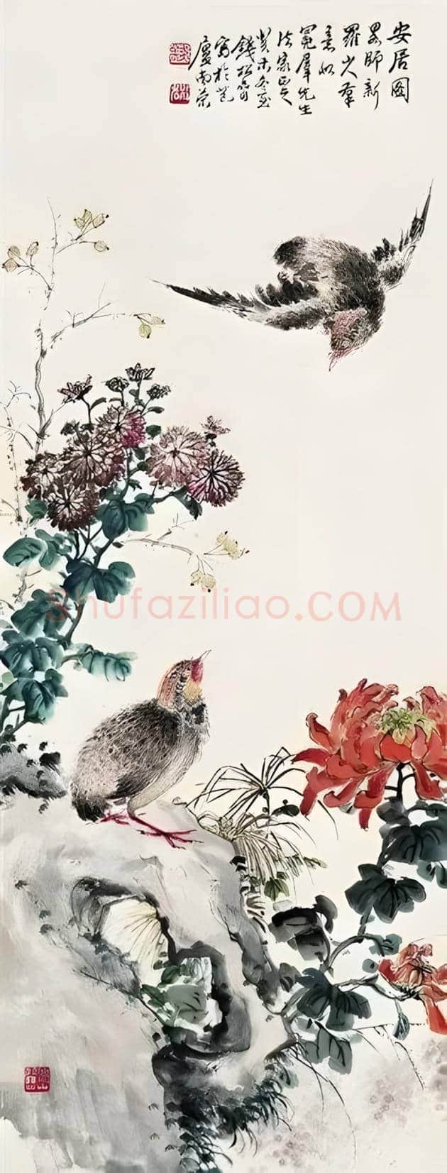 钱松喦花鸟画欣赏【20幅】 | 书画文摘