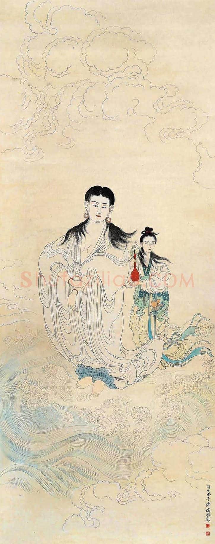 溥儒笔下的观音,亦是对母亲感情的寄托 | 书画文摘