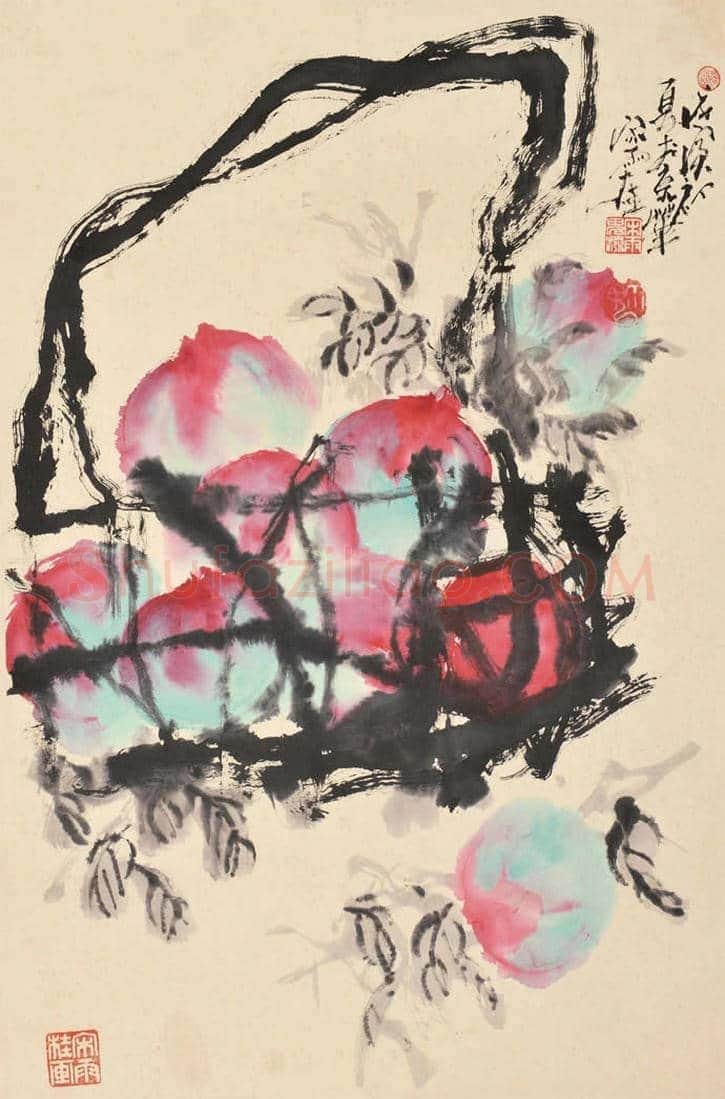 这二十位名家画的寿桃，精彩纷呈！ | 书画资料