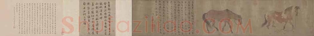 元代任仁发《二马图》欣赏 | 著名国画欣赏
