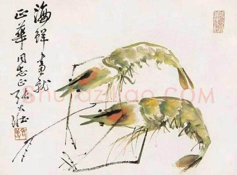 张大壮画虾作品欣赏 | 书画学堂