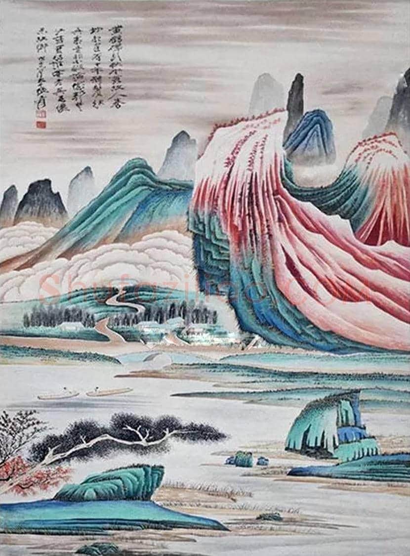张大千作品《巫山云起》,有身临其境之感! | 国画赏析