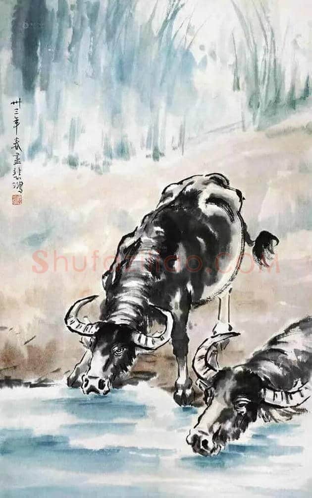 徐悲鸿笔下的46幅家畜图,形象生动 | 书画文摘