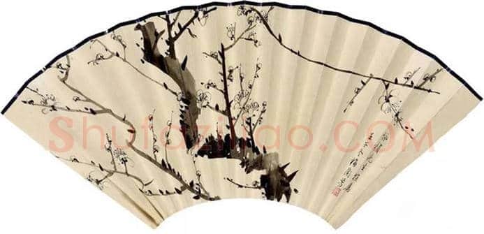 梅兰芳花鸟扇面欣赏,清丽秀雅! | 书画百科