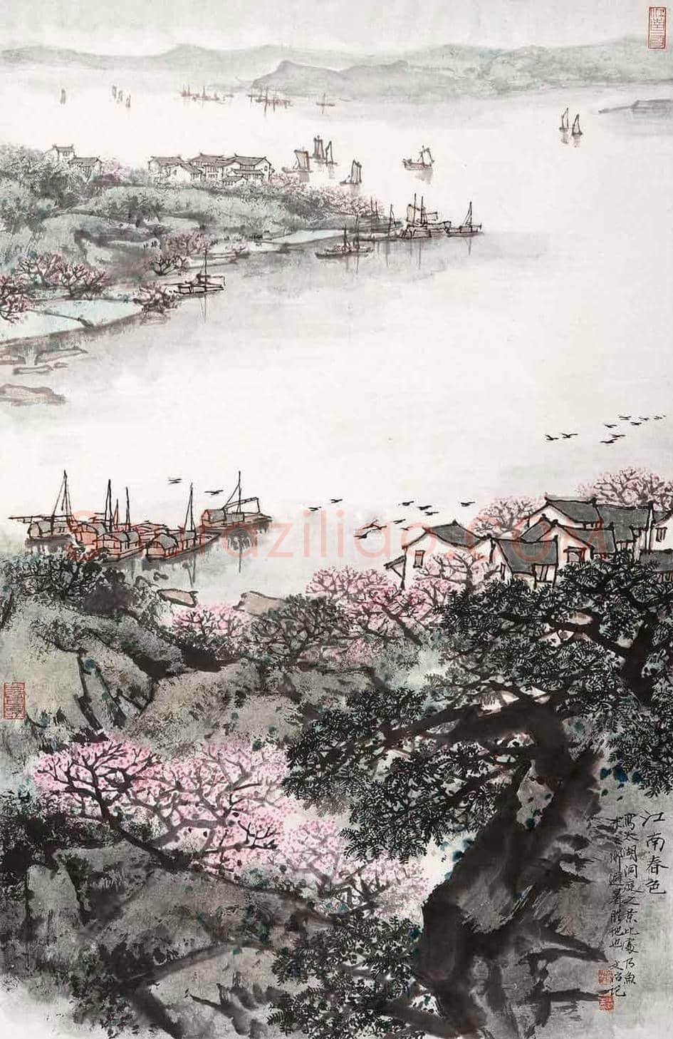宋文治江南春色系列作品，太美了！ | 书画常识