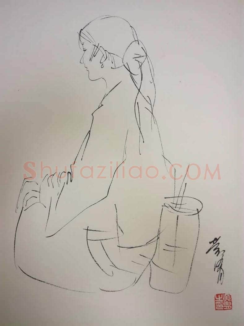 黄胄人物速写册页,出神入化 | 国画赏析