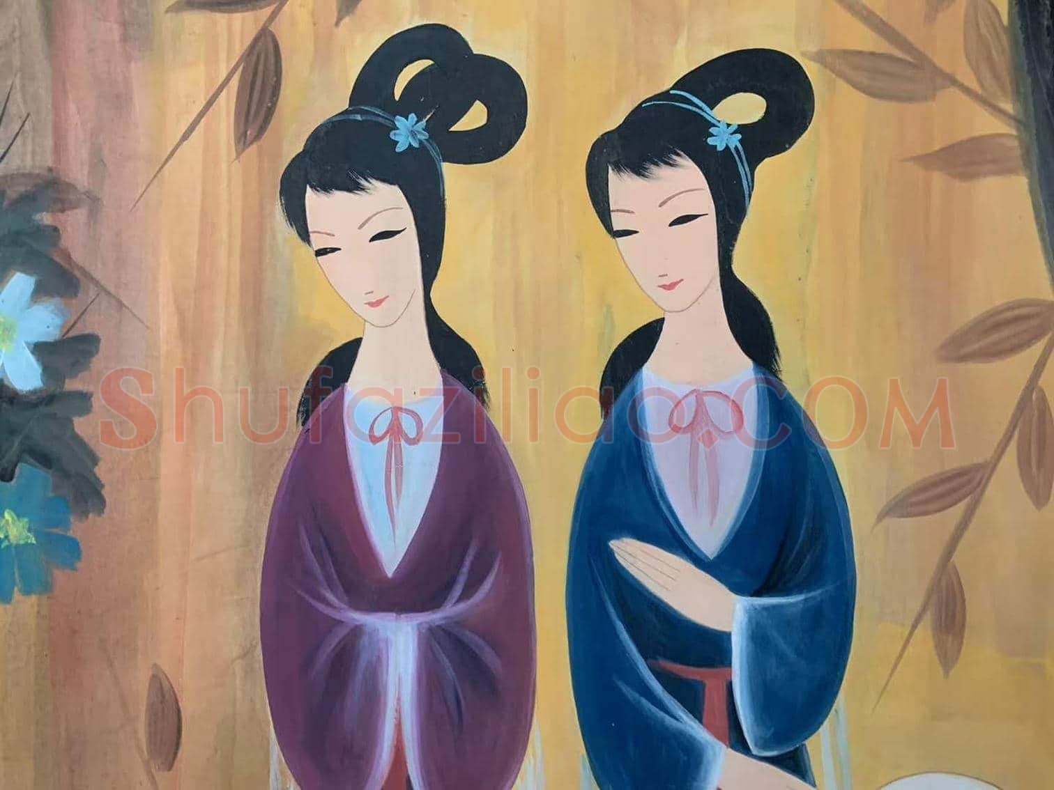 林风眠丈二钜制《五美图》，堪称镇馆之宝！ | 国画作品