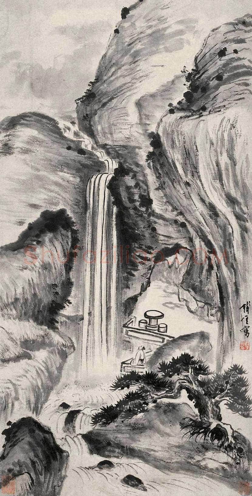 钱瘦铁山水画作品欣赏 | 书画常识