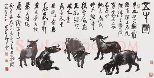 李可染的牛,共8幅!名人字画网有点牛! | 国画作品