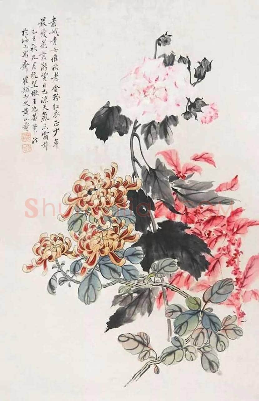 黄山寿花鸟画作欣赏 | 书画百科