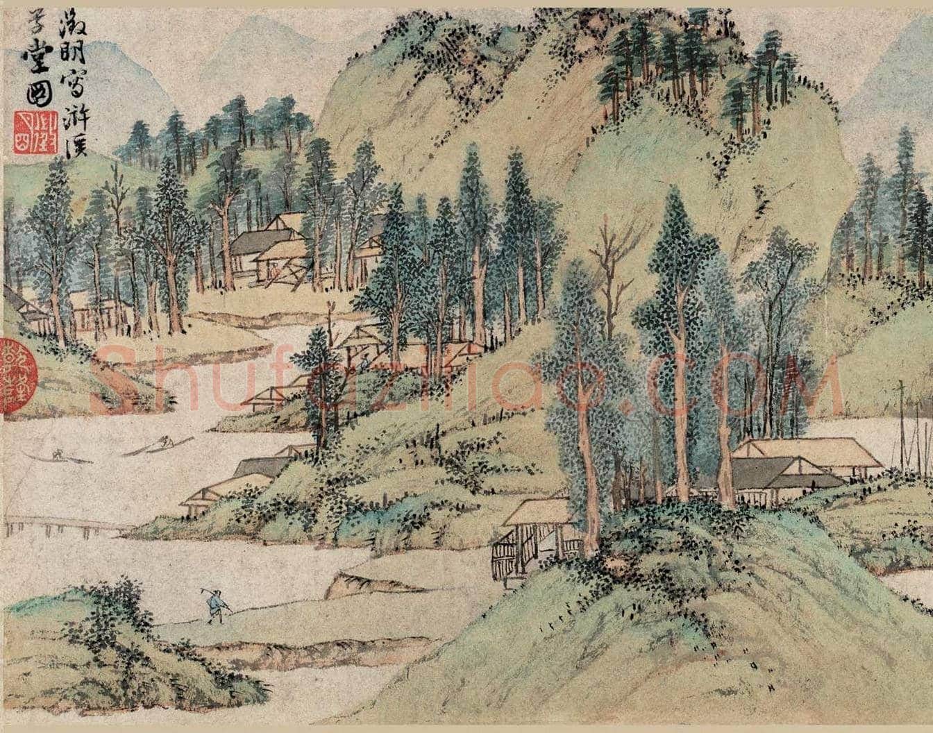 文徵明《浒溪草堂图》图赏 | 著名国画图片