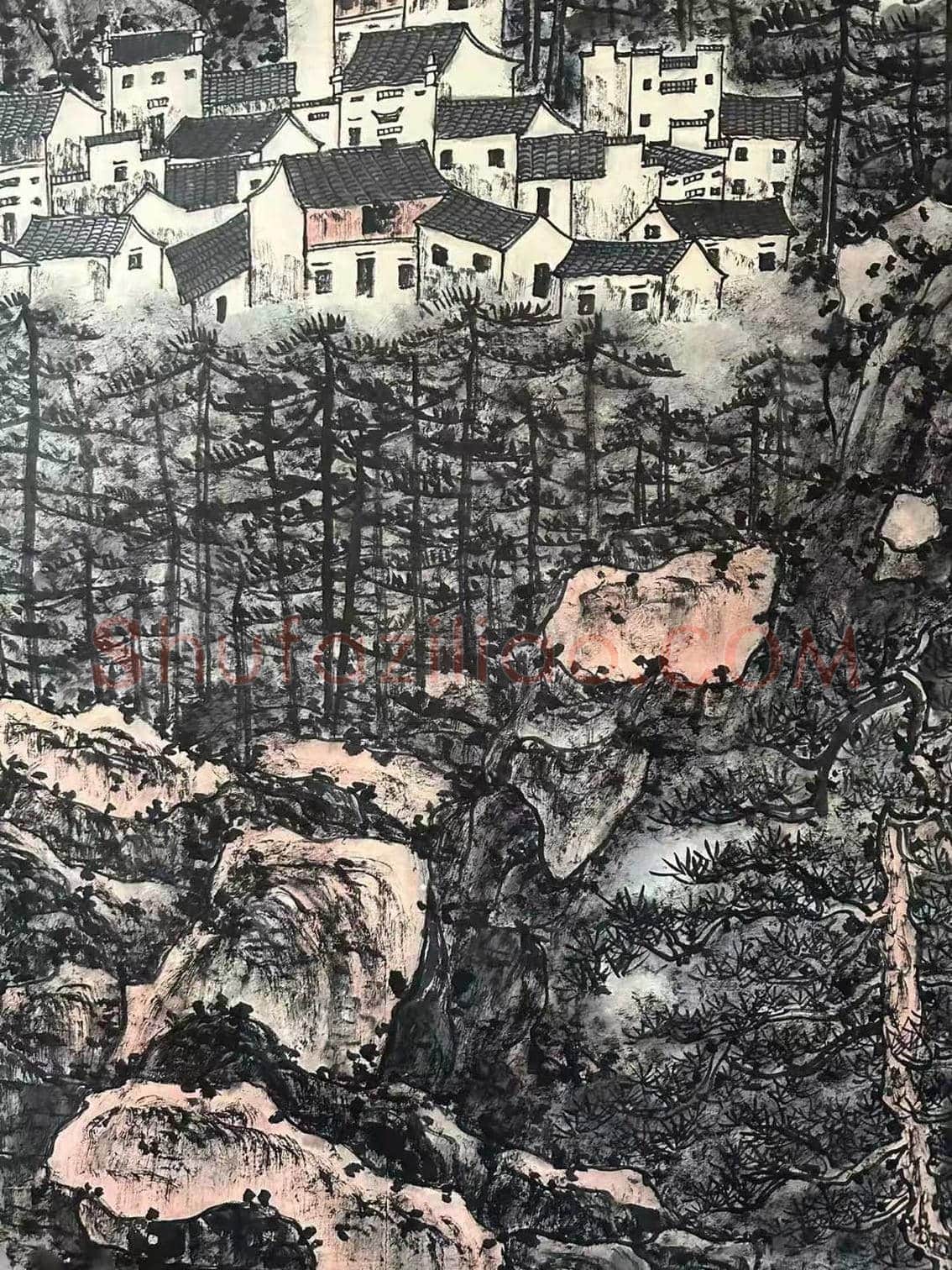 赖少其《四郭青山处处同》，珍品佳构 | 国画图片