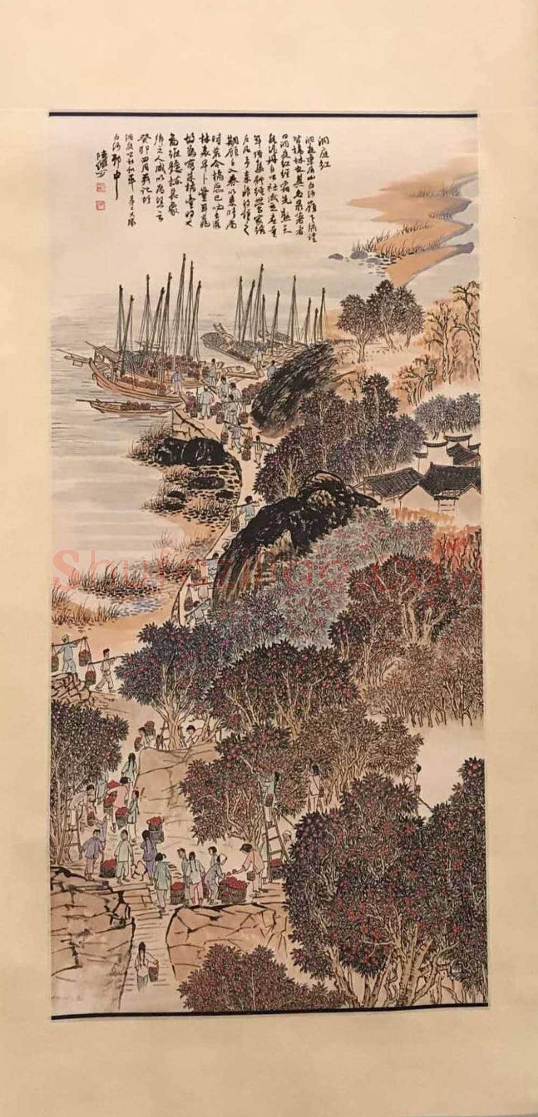 陆俨少《洞庭红》,有时代特色及现实意义 | 国画图片