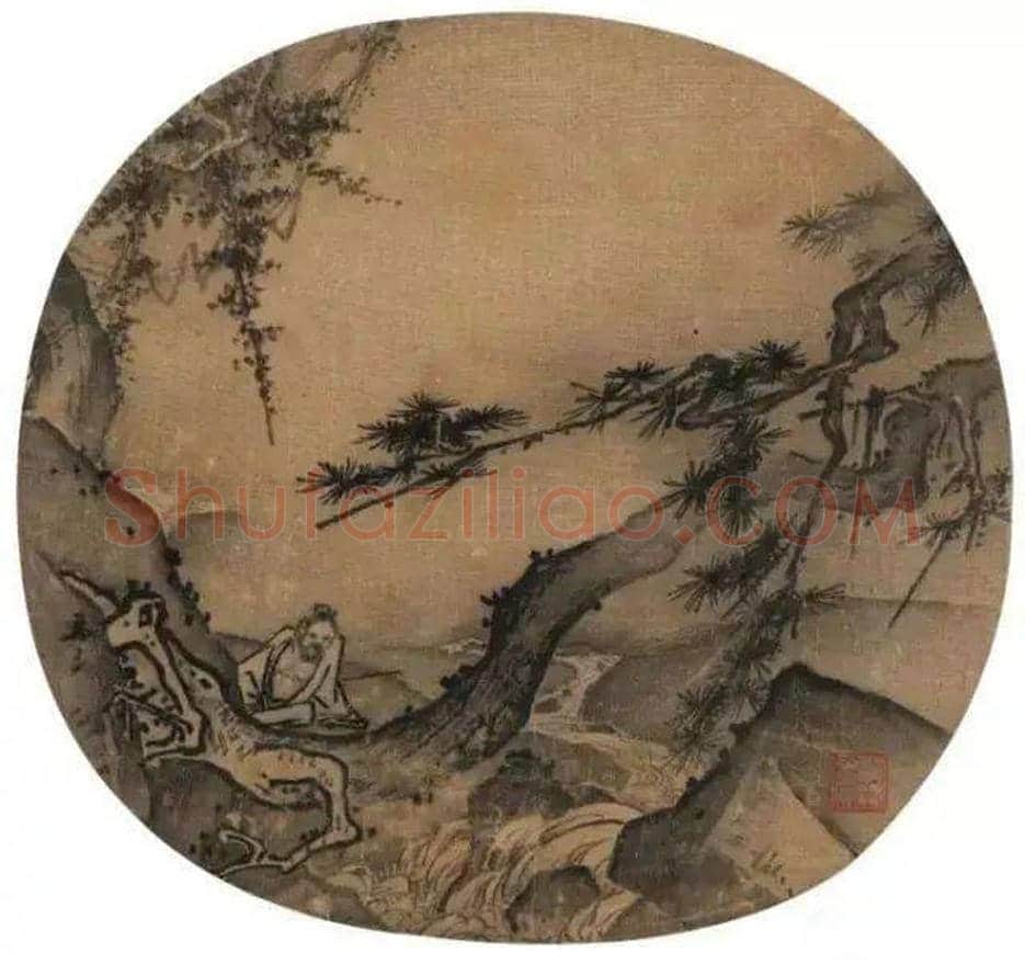 马远拍卖纪录《松岩观瀑图》欣赏 | 书画资料