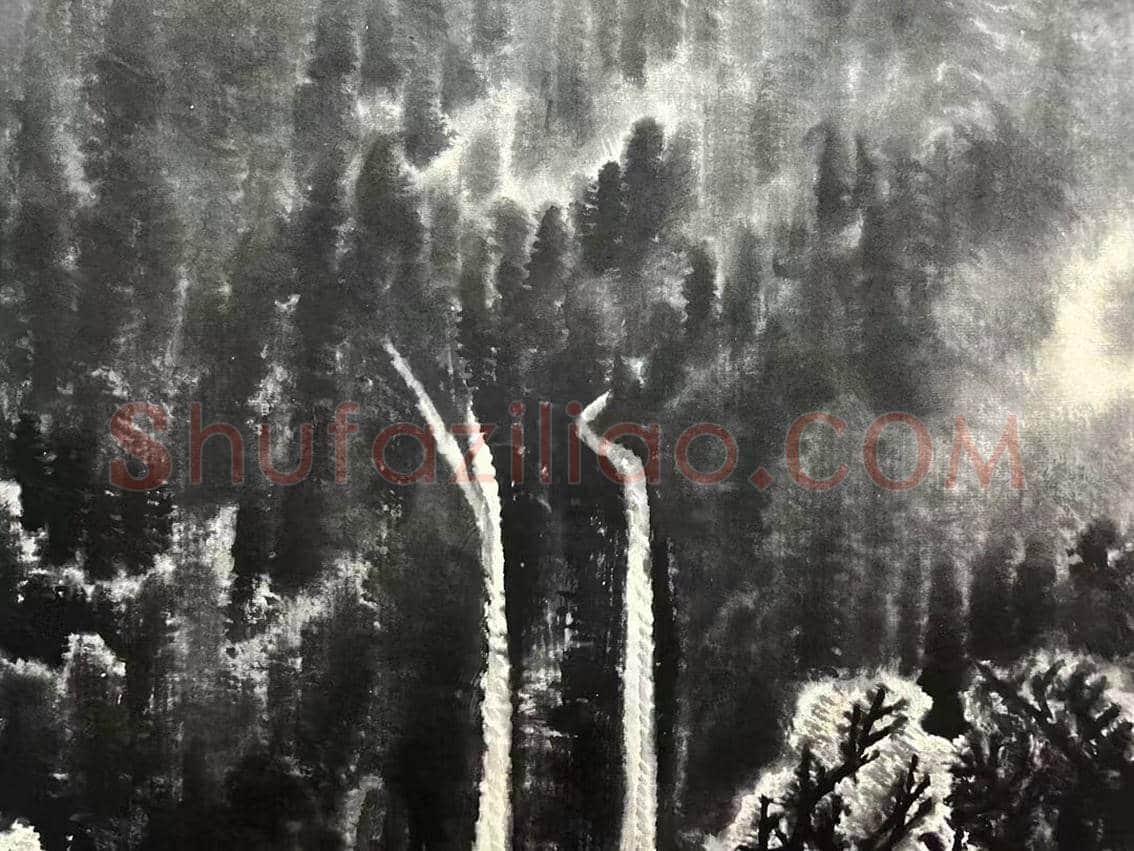 李可染作品《雨余树色润》,书画双绝! | 国画图片