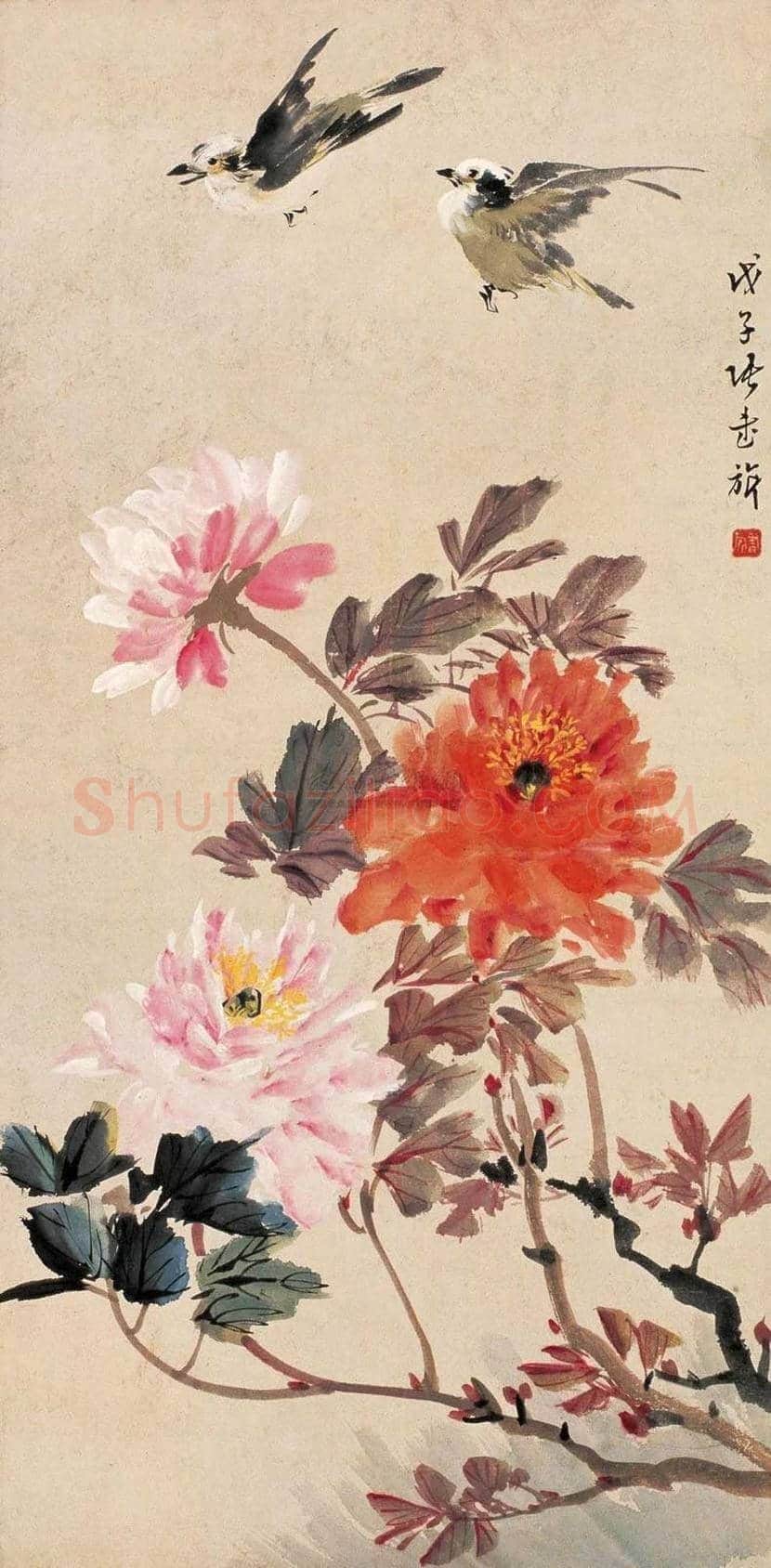 张书旂花鸟画作品欣赏 | 书画讲解