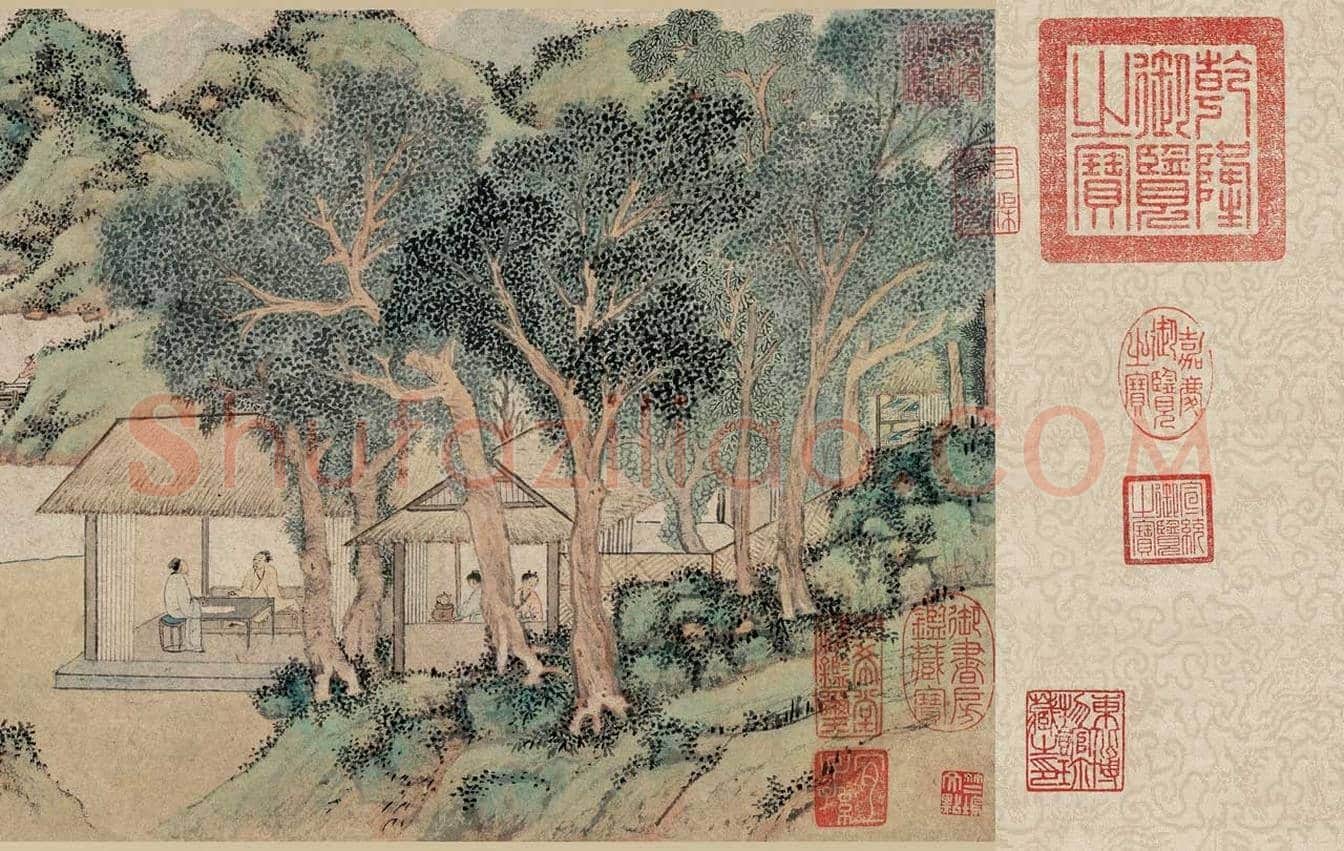 文徵明《浒溪草堂图》图赏 | 著名国画图片