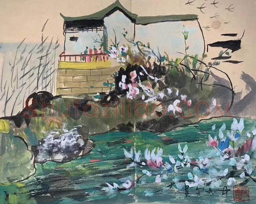 吴冠中精品《春景册页》,至尊罕见! | 国画作品