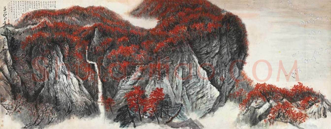 何海霞代表作《看山还看祖国山》 ，充满爱国情怀 | 国画欣赏