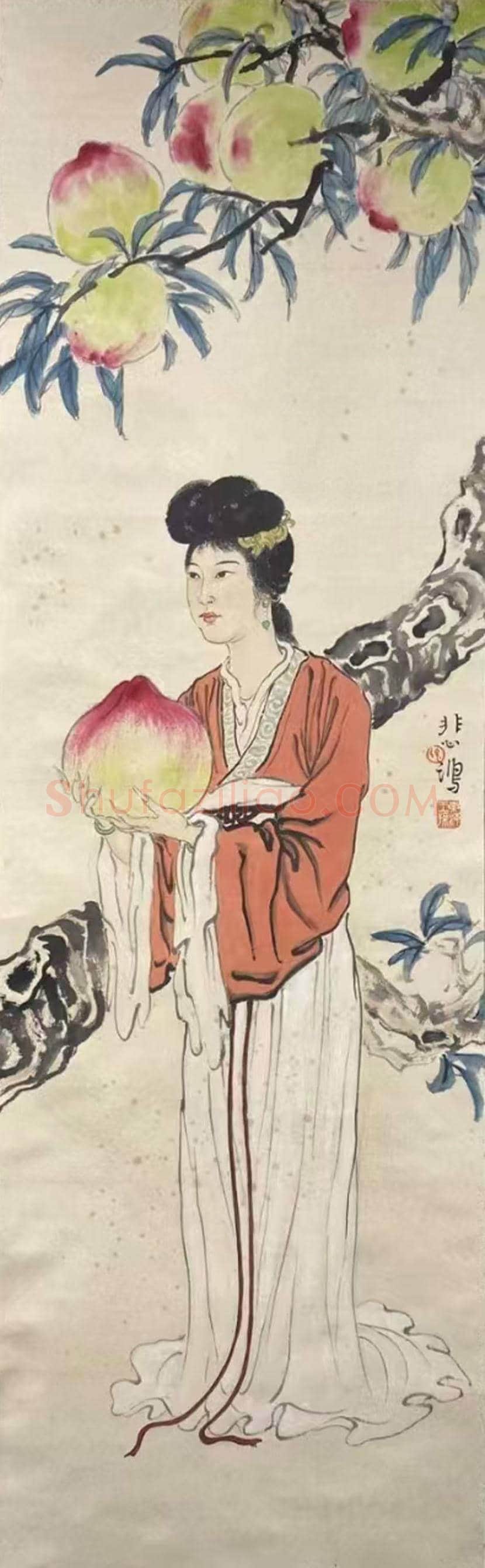 喜庆吉祥——徐悲鸿珍品《麻姑献寿》 | 国画作品