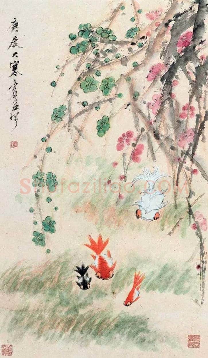 虚谷笔下的松鼠和金鱼欣赏 | 书画科普