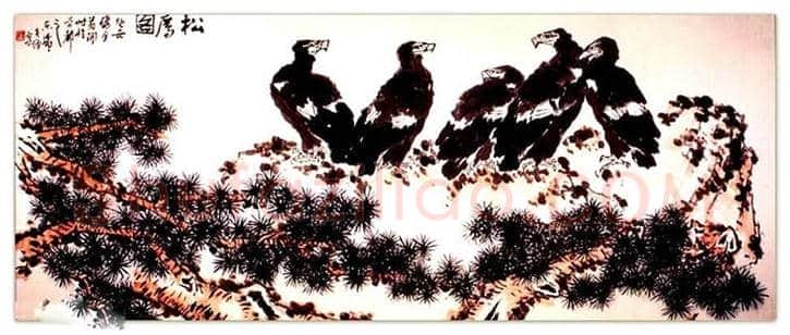 李苦禅《松鹰图》赏析 | 书画资料