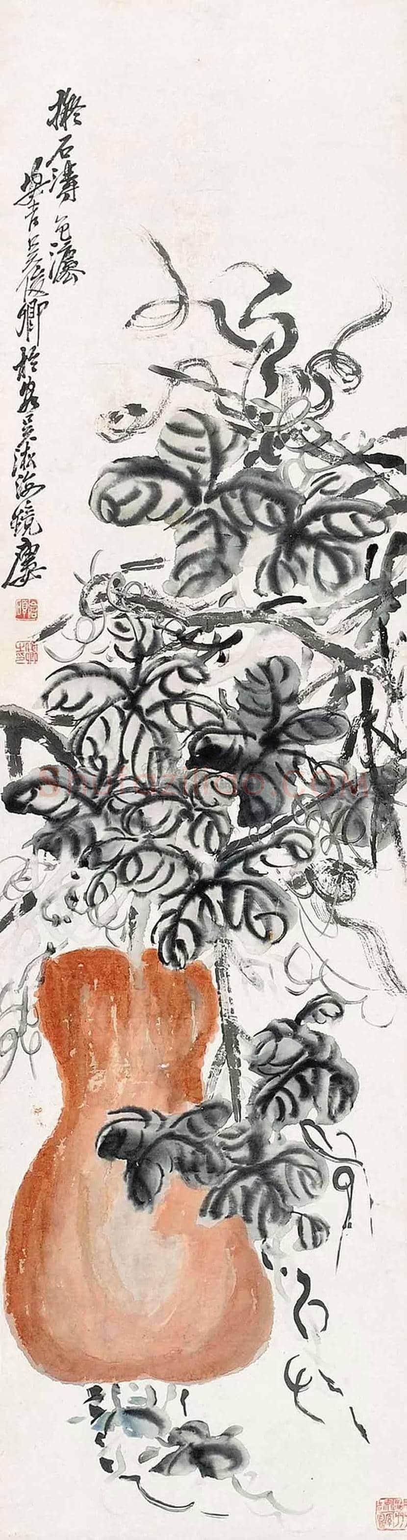 吴昌硕笔下的葫芦欣赏及拍卖 | 书画资料