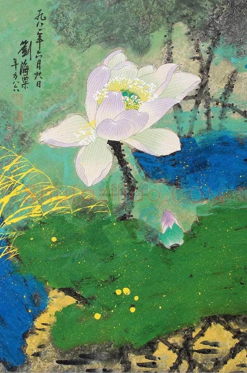 刘海粟荷花作品欣赏 | 著名国画欣赏