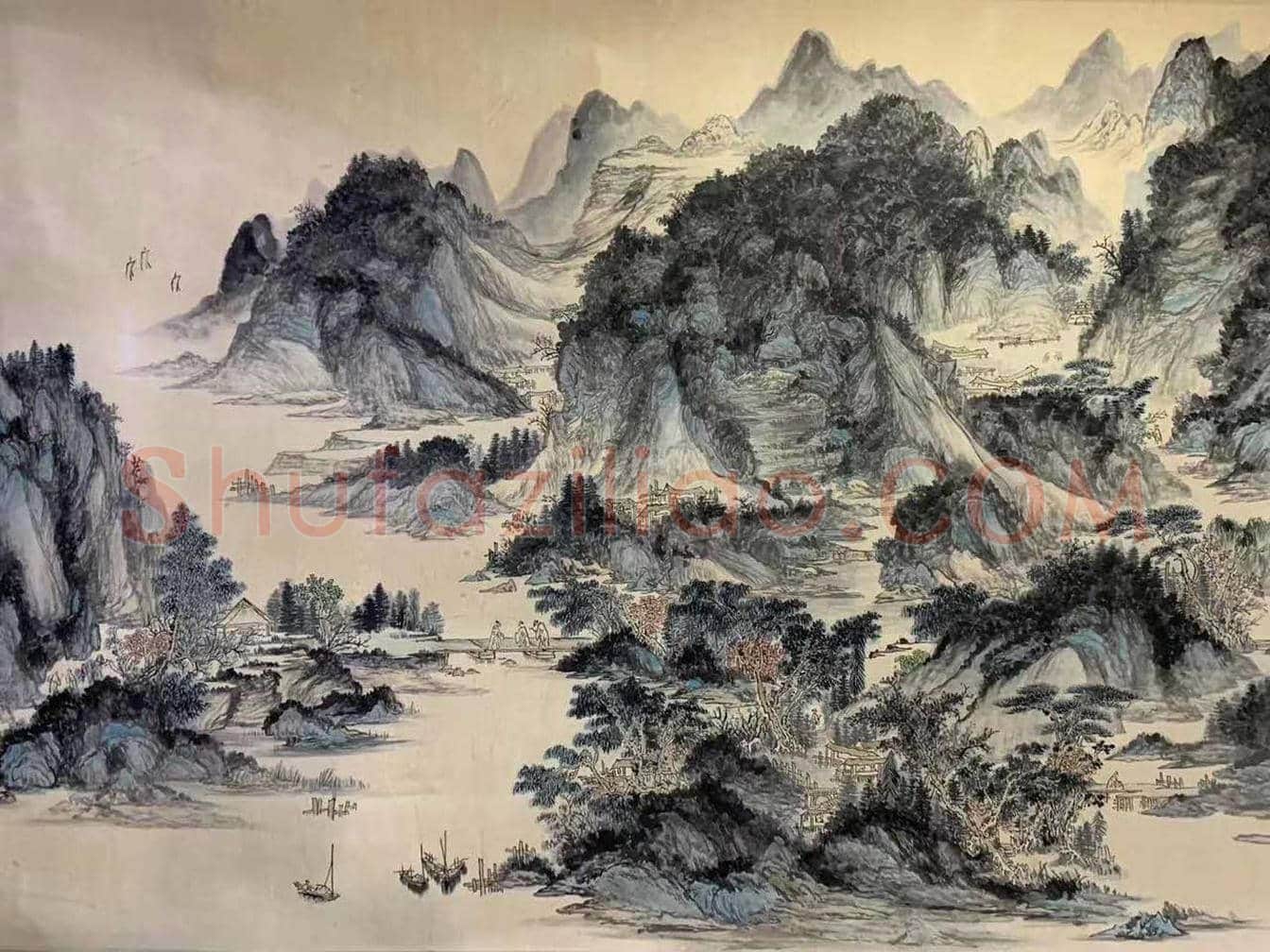黄宾虹作品《忆写巴蜀之游》,丈六恢弘巨制! | 国画赏析