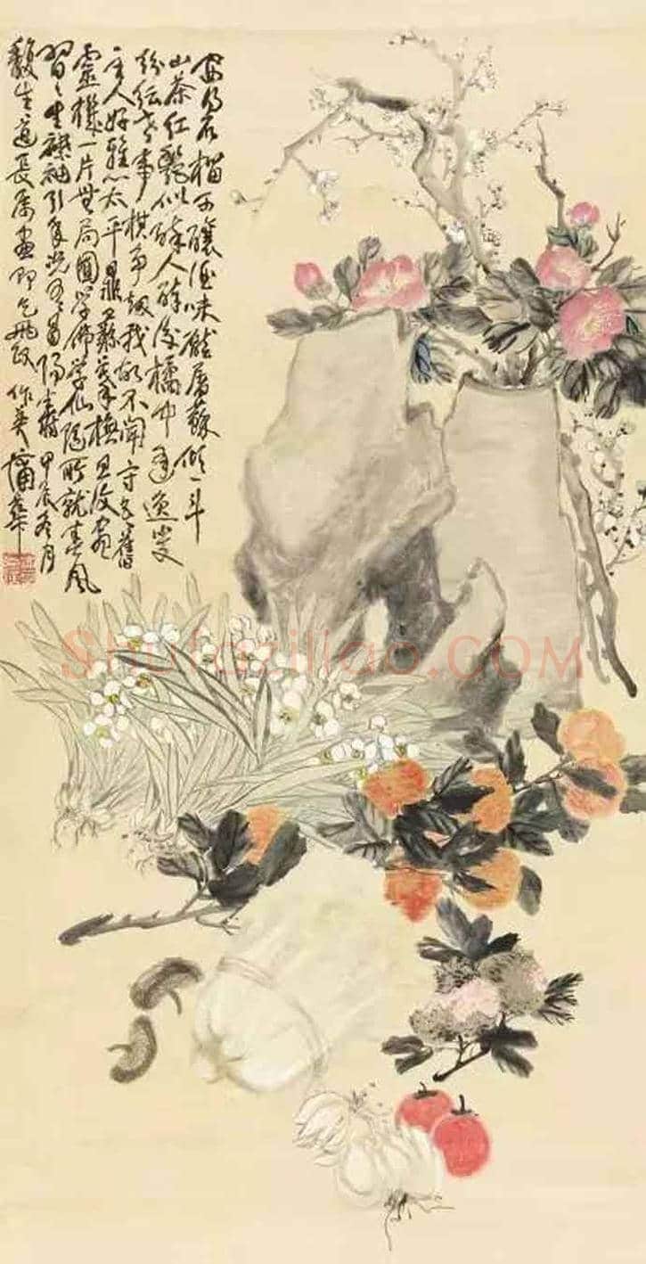 史上最全《岁朝清供图》:潘天寿、张大千、梅兰芳等 | 书画学堂