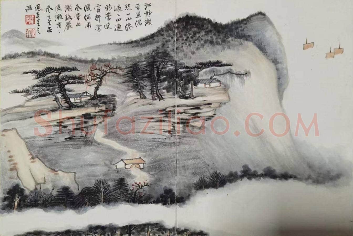 钱镜塘旧藏——张大千《山水十四胜景》册 | 国画赏析