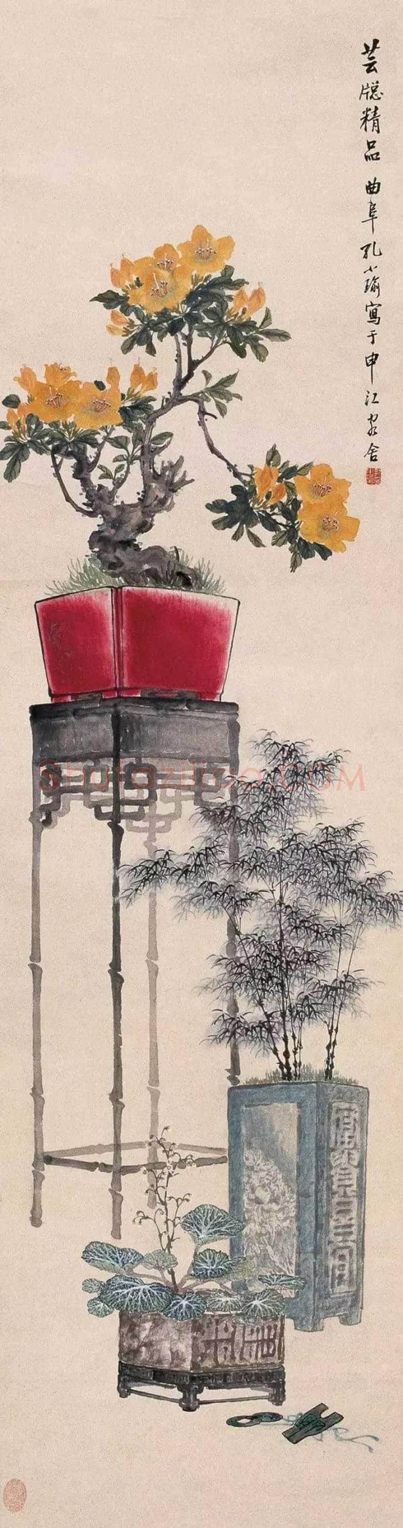孔小瑜博古画欣赏 | 书画百科