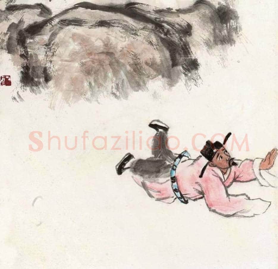 朱屺瞻关良合作作品《李逵扯招谤徽宗》欣赏 | 书画科普