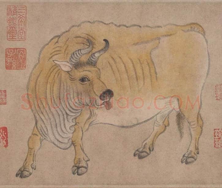 唐朝韩滉《五牛图》:目前所见最早作于纸上的绘画 | 书画常识