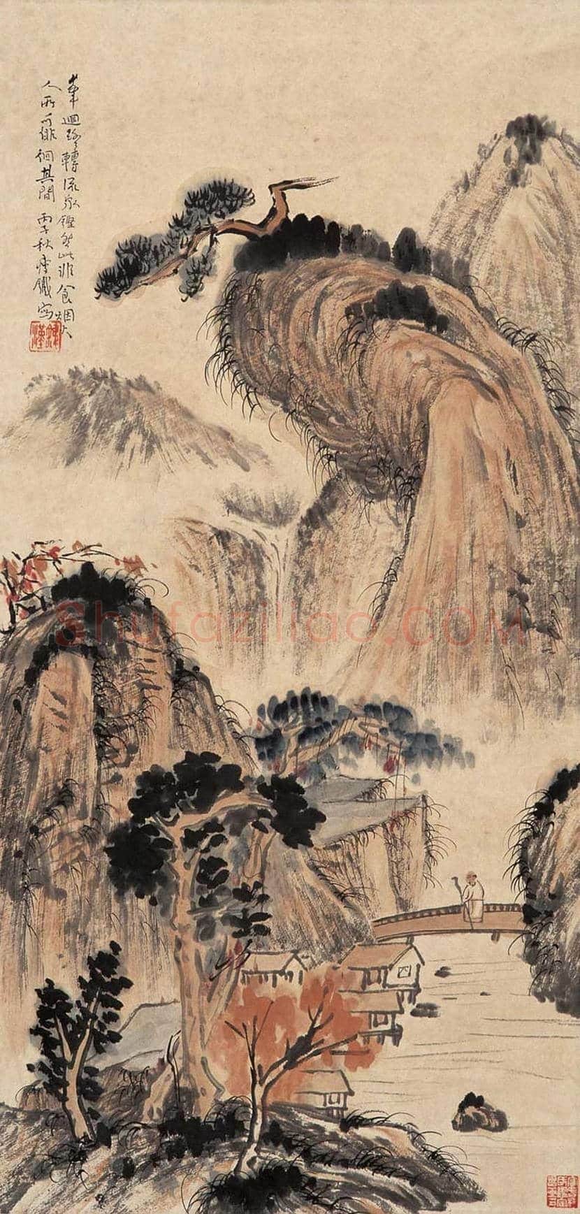 钱瘦铁山水画作品欣赏 | 书画常识