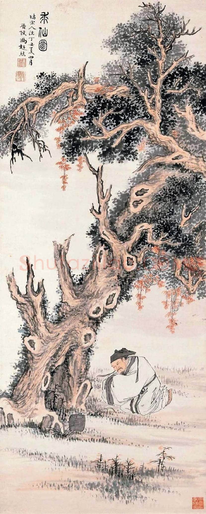 冯超然人物画高士图欣赏 | 书画资料