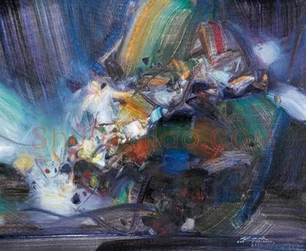 朱德群(1951-2004期间)作品欣赏 | 书画百科