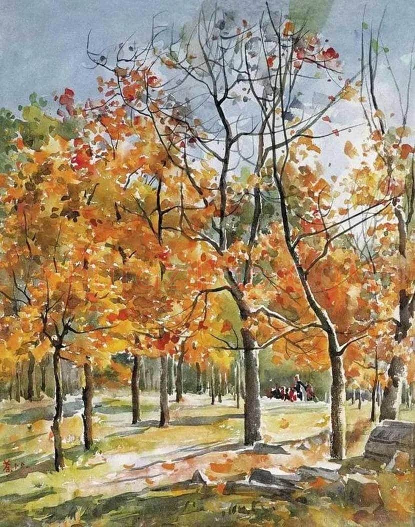 吴冠中水彩画作品欣赏 | 书画文摘