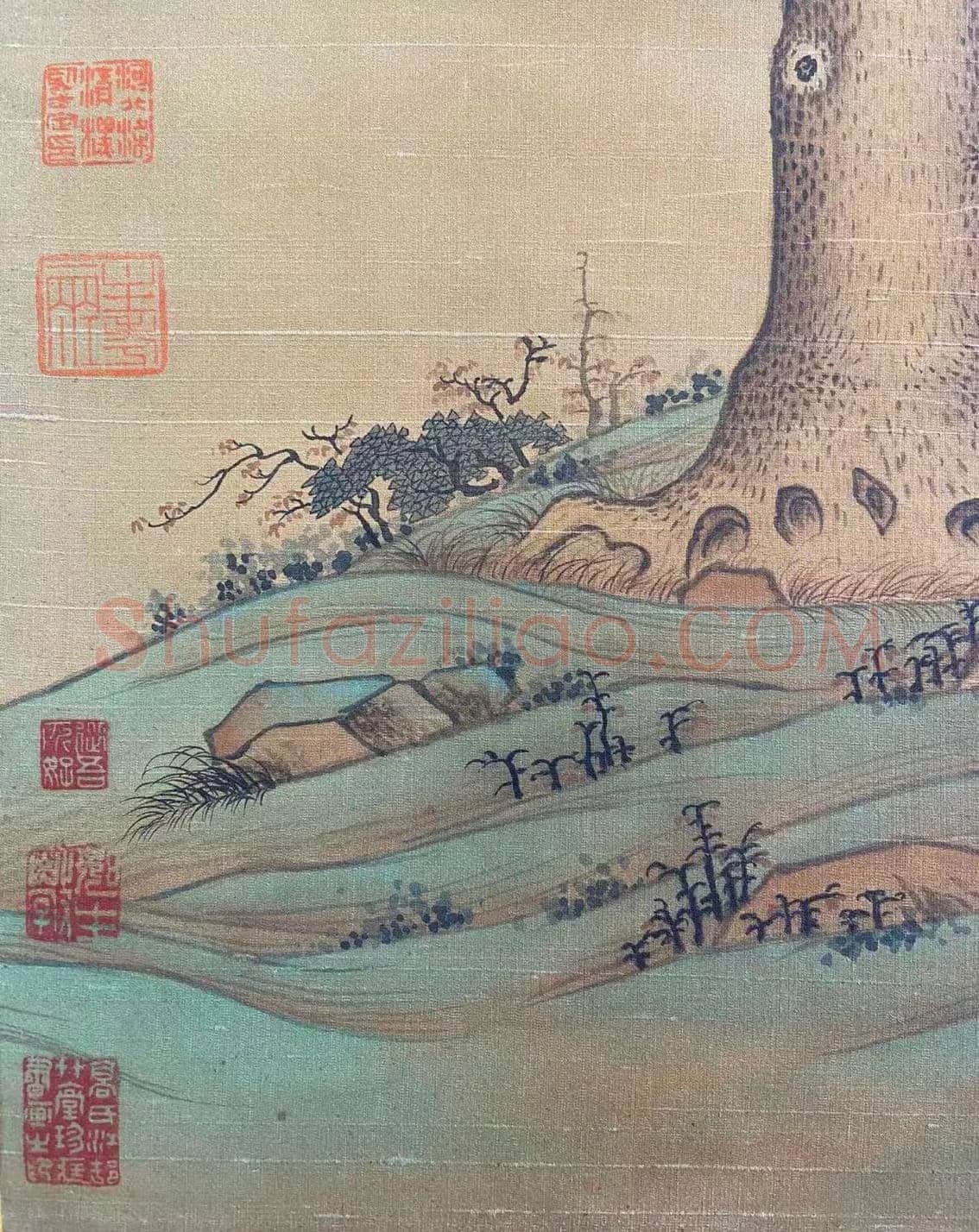 有序流传 朱痕累累——黄公望《枯木高逸图》 | 国画赏析
