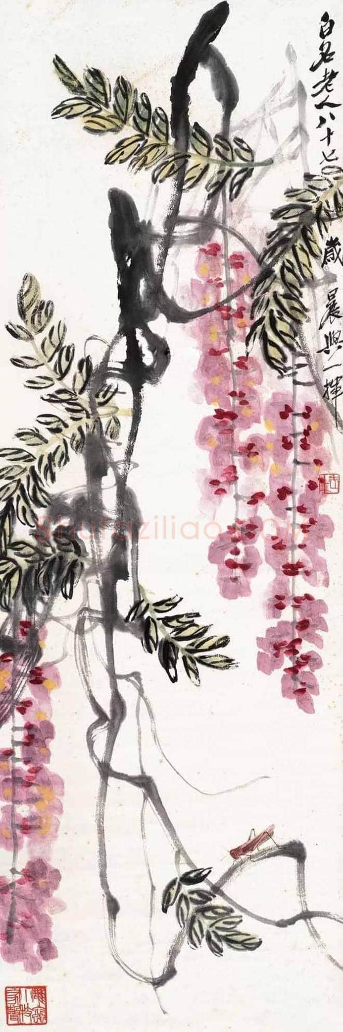名家笔下的紫藤花，灿若云霞，紫气东来！ | 书画知识