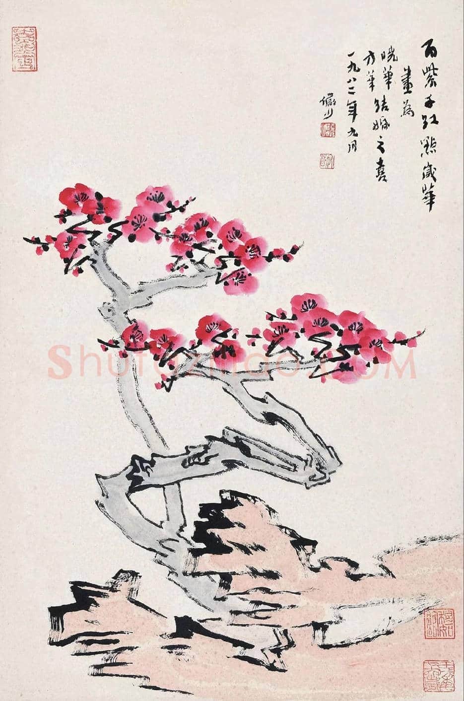 陆俨少梅花作品欣赏 | 书画知识