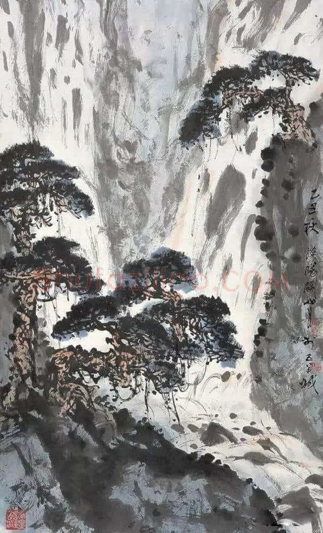 关山月画笔下的瀑布，太壮观啦！ | 书画科普