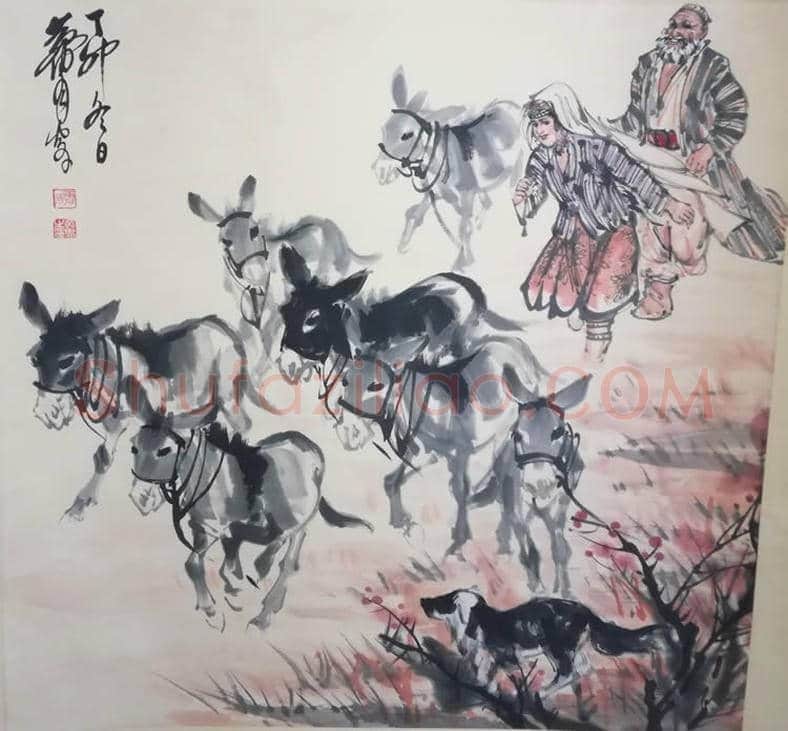 黄胄《赶驴图》，黄胄晚期作品中的精品 | 国画赏析