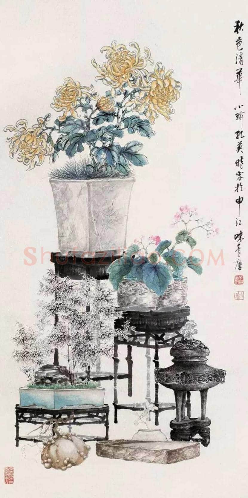 孔小瑜博古画欣赏 | 书画百科