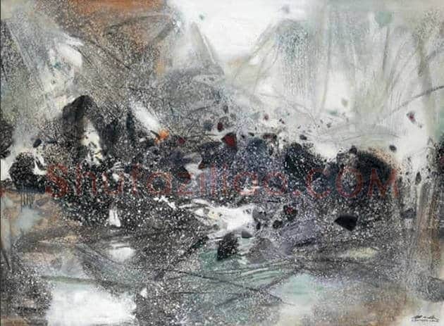 朱德群(1951-2004期间)作品欣赏 | 书画百科